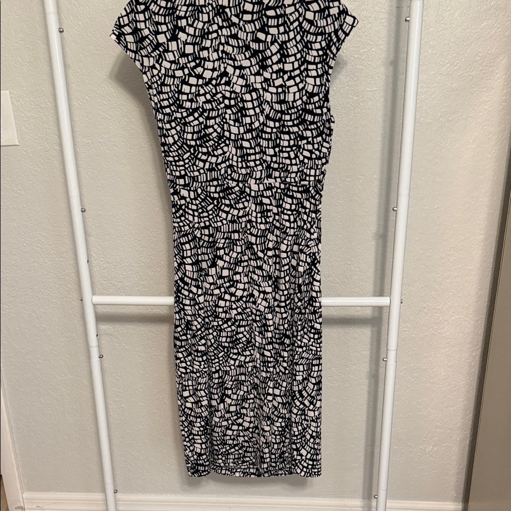Connected Apparel  Monochrome Mosaic Midi Dress - Picture 2 of 6